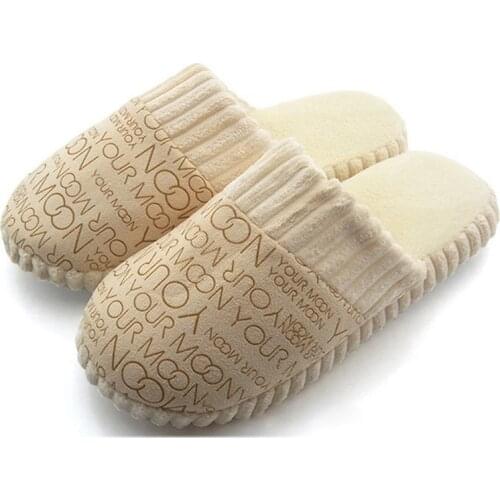 2019 Winter Home Slippers Woman Shoes Women Men Soft Indoor Warm Slippers Lady Platform Home Shoes Low Heel Woman Shoes Footwear