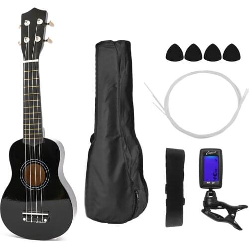 21 inch Kids Wooden UKulele 4-String Portable Guitar Instrument for Children Pick Stringed Instruments Mini Guitars