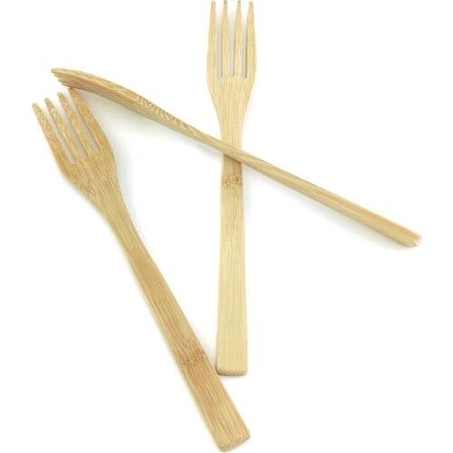Bamboo Travel Fork Utensils Kitchen Cooking Tableware High Quality Portable Reusable Tableware Fork For Kitchen