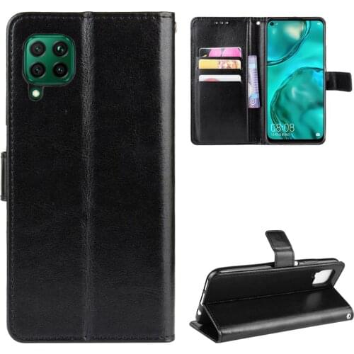 For Huawei Nova 7i Case Luxury Leather Flip Wallet Phone Case For Huawei Nova 7i Case Stand Function Card Holder