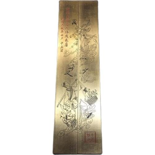 Pure copper Cowherd and Weaver Girl town ruler study four treasures solid copper town paper pressure ruler office study DECORATI