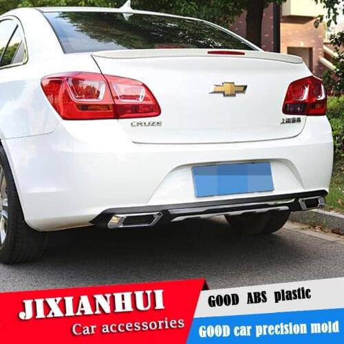 For Cruze Body kit spoiler 2015-2016 For Chevrolet Cruze ABS Rear lip rear spoiler front Bumper Diffuser Bumpers Protector