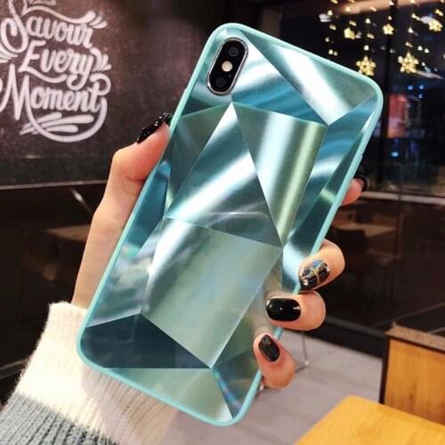 3D Printing imitation Diamond Mirror Woman Luxury Phone Case For iPhone6/7/8/X/XR/se2020/11/12promax Soft Plating Scratch Proof