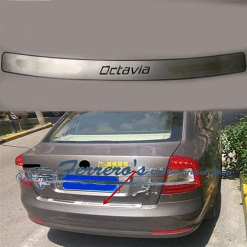 For Skoda Octavia 2007-2013 High quality stainless steel rear windowsill panel,Rear bumper Protector Sill Car-styling Car-covers