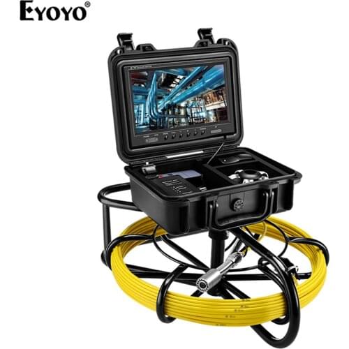 Eyoyo HD 1280*720P Pipeline Endoscope Inspection Camera Underwater Industrial Pipe Sewer Drain Wall Digital cam LCD Monitor