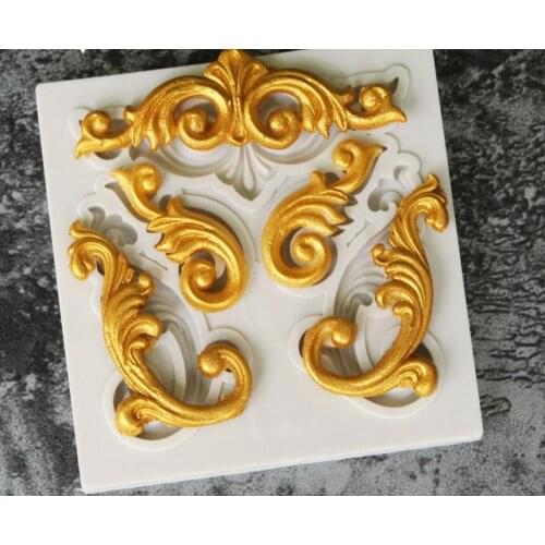 Sugarcraft European style classical Emboss Flower vine Silicone mold fondant mold cake decorating tools chocolate gumpaste mold