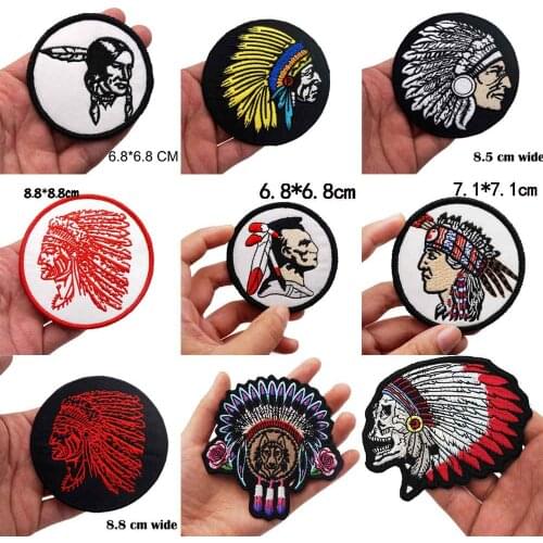 Indian woman biker Embroidered punk Patches Clothes Stickers Apparel Accessories Badge