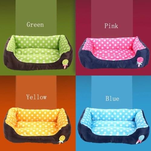 Dot Pet Dog Bed Warm Bed For Small Medium Large Dog Soft Mat Kennel Puppy Warm Bed Plush Cozy Nest House Round Pet Supplies