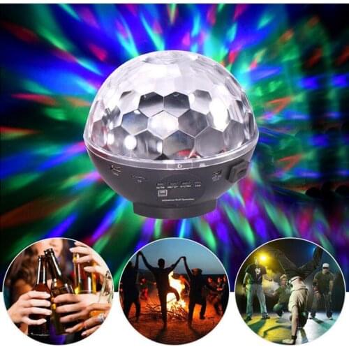 USB LED Bluetooth Speaker Light MP3 Player Magic Ball Light Professional Audio Stage Light/LaSound control rotatiser Stage Light