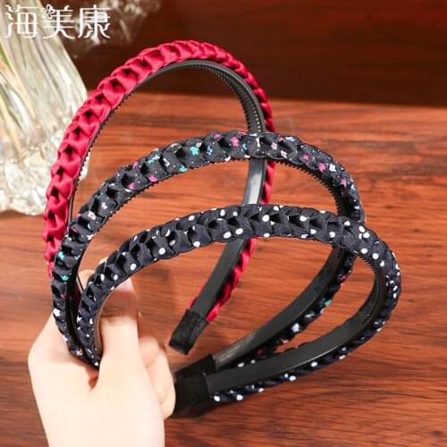 Haimeikang Print Weaving Hairbands Braided Headband Hair Hoop Fashion Hair Bands Bezel Headdress Hair Accessories