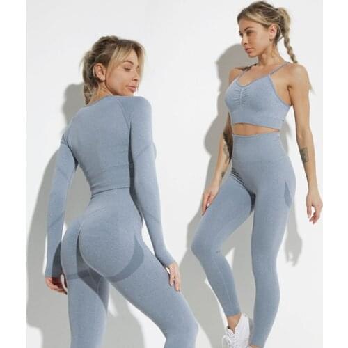 Yoga Clothing ,Women Sportswear,Set Sports Suit, Sports Outfit Fitness Set Athletic Wear Gym Seamless Workout Clothes for Women