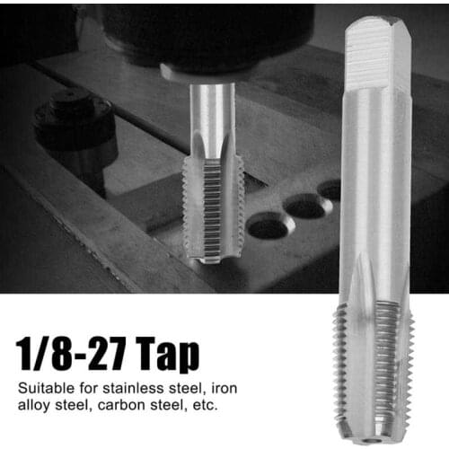 1pcs Thread Tap H2 Z 1/8-27 0.2in HSS Screw American System Tap Drill Bits High Hardness Industrial Supplies