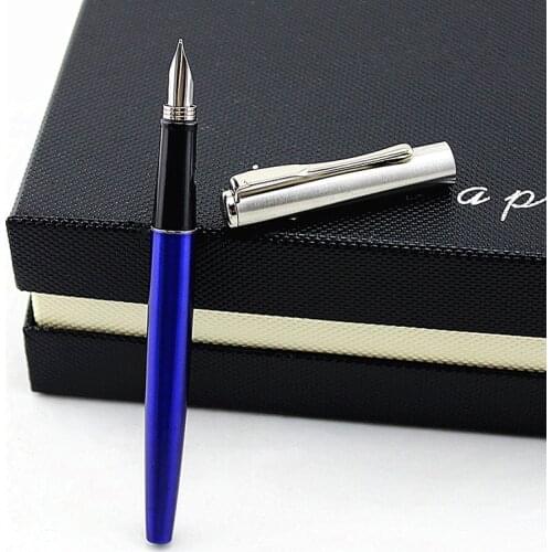 Multi-color Silver and Gold Clip Metal Fountain Pen 0.5mm Luxury Inking Pens for Writing Office School Supplies
