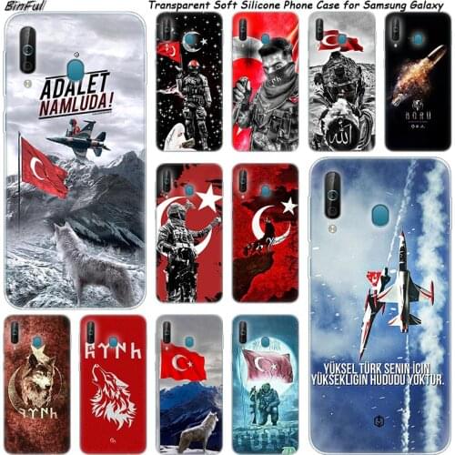 Hot Turkey soldier Wolf Silicone Phone Case For Samsung Galaxy A80 A70 A60 A50 A40 A40S A30 A20E A2CORE M40 Note 10 Plus 9 8 5