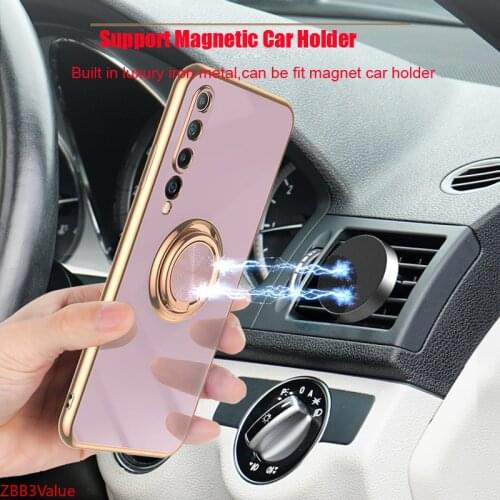 Plating Silicone Case For Xiaomi Mi 10T Pro 11 10 Lite Mi10 T Ultra Mi11 10Ultra 10Lite Phone Soft Covers With Ring Holder On