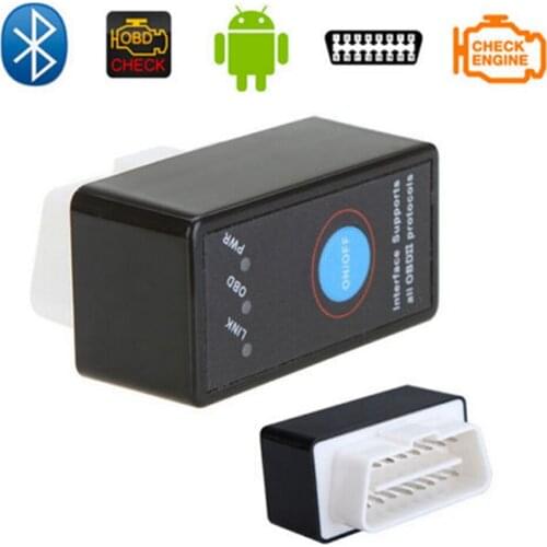 Super Mini ELM327 with Switch ELM 327 Bluetooth OBD2 OBD II CAN-BUS Diagnostic Tool + Switch Works on Android Symbian Windows
