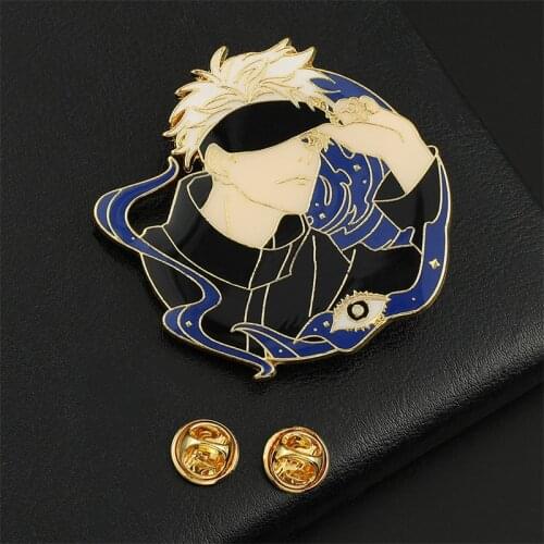 Japanese Jujutsu Kaisen Gojo Satoru Cosplay Brooch Badge Prop Anime Metal Man Woman Pin Props Accessories