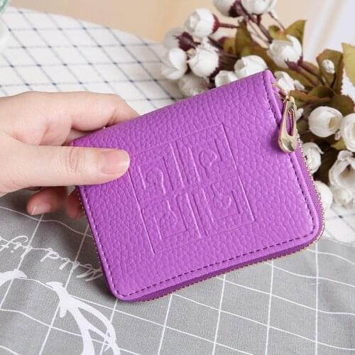 2018 Card Holder Wallets Small Female Pillow Purse organ card female leather wallet purse new multi-card bit card zipper purse