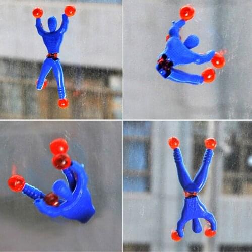 1pc Funny Mini Wall Climbing Simulation Villain Toy Plastic Sticky Person With Changing Shape For Baby Kids Gift Random Color