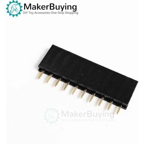 10pcs 1*6P/8P/10P/15P 2.54mm single row female socket pin header