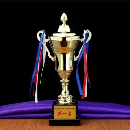 13067 Customized Metal Trophy Sports Trophy Awards Ceremony Gold-Plated Souvenir Crt Cup for Sport Tournaments Trofeu Futebol