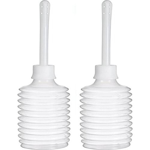 2pcs 180ml Portable Disposable Clear Enema Douche Applicator Bottle Anal Applicator Cleaning Tool
