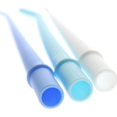 50Pcs Dental Surgery Pipe Elbow 1/8 IInch Diameter White Aspirator Tube Bend Dentist Materials 3.8mm