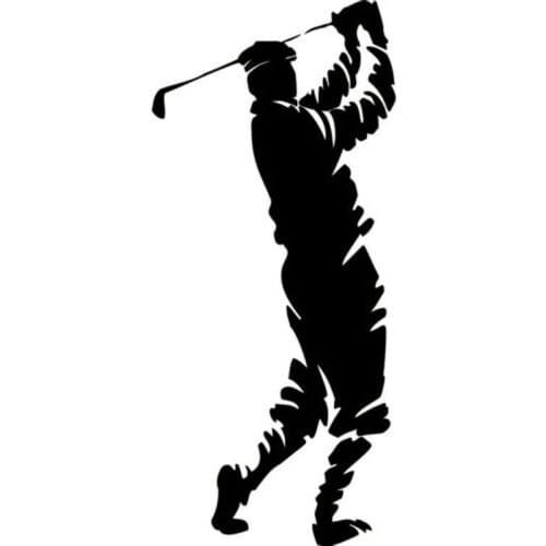 6.7cm*15cm Creative Fashion Sports Play Golf Vinyl Car Stickers Accessories S2-0206
