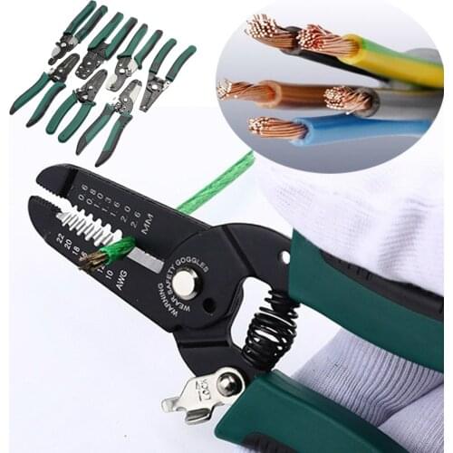 8 Types Multifunctional Wire Stripping Pliers Cable Wire Stripper Decrustation Crimping Plier Hand Repair Tool Polishing Peeling