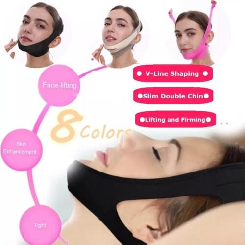 8 Type Face Slimming Bandage V Line Face Shaper Women Chin Cheek Lift Up Belt Facial Massage Strap Face Skin Care Beauty Tools