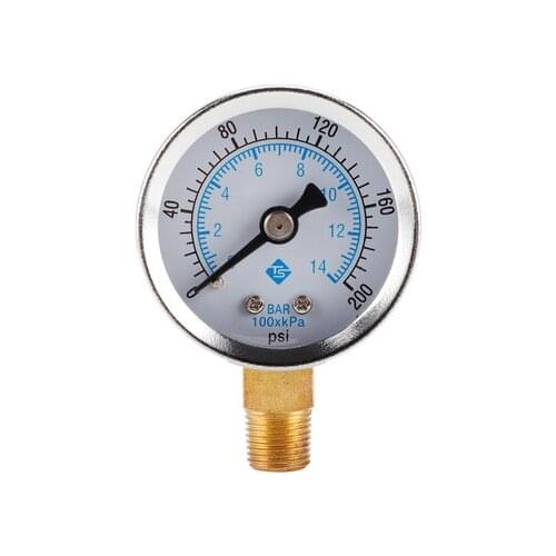 40mm 1/8 NPT 0-200psi 0-14bar Barometer vacuum Hydraulic Gauge oil Fluid Water Pressure Gauge Meter diameter for Air Compressor