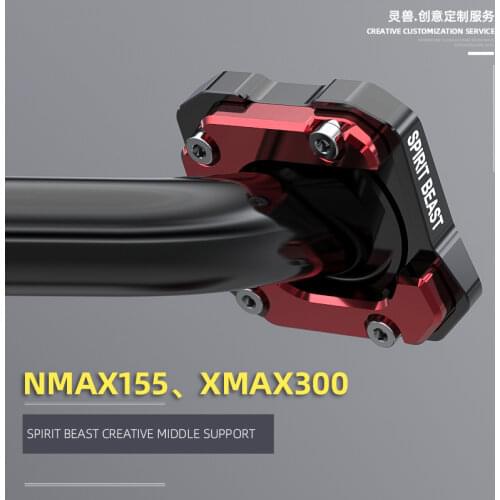 Spirit Beast Motorcycle Side Frame Foot Base Support Pad Stand cover For Yamha NMAX155 XMAX300