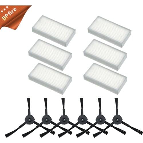 6x side brush 6x HEPA Filter kit for CHUWI ilife v5s v5 x5 ilife V3s v3s pro v3l v5s pro v50 robot vacuum cleaner BPfire