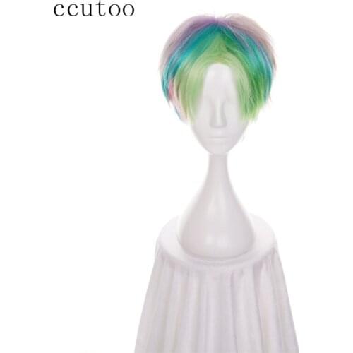 Ccutoo 12" Multi-Color Short Fluffy Layered Synthetic Hair Cosplay Wigs Heat Resistance Bigbang G-Dragon Kwon Ji Yong