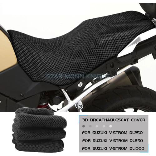 For Suzuki V-Strom VStrom DL1000 DL650 DL250 DL 650 Motorcycle Anti-Slip 3D Mesh Fabric Seat Cover Breathable Waterproof Cushion