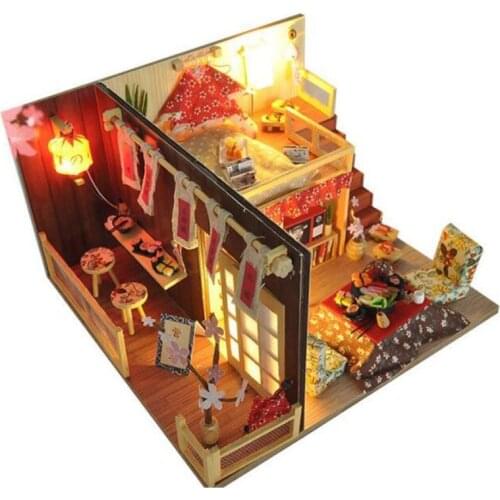 DIY cottage hand assembled house model birthday Christmas gift toy Cabin Wooden DIY Model Doll House Gift LMX002