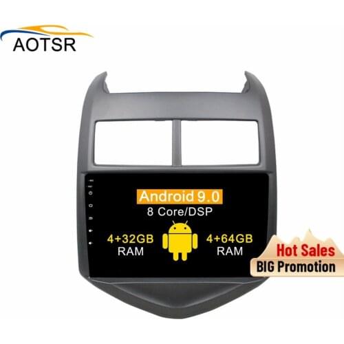 DSP 4+64GB Android 9.0 car radio dvd player for Chevrolet AVEO 2011-2015 GPS Navigation Car Auto Radio stereo Video BT Head Unit