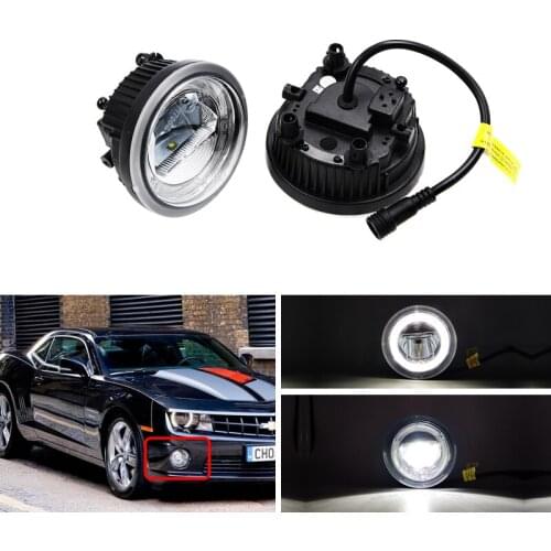 E4 DOT DRL Halo Led Front Driving Fog Light Assembly Kits For Chevrolet Chevy Camaro 2010 2011 2012 2013 Car-Styling
