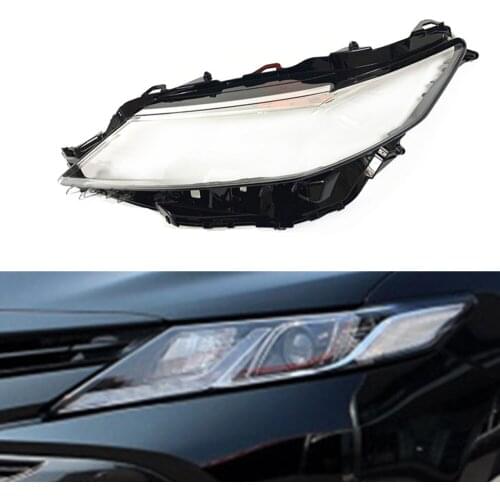 Halogen Headlight Lens for Toyota Camry 2018 2019 2020 Headlamp Cover Replacement Auto Shell