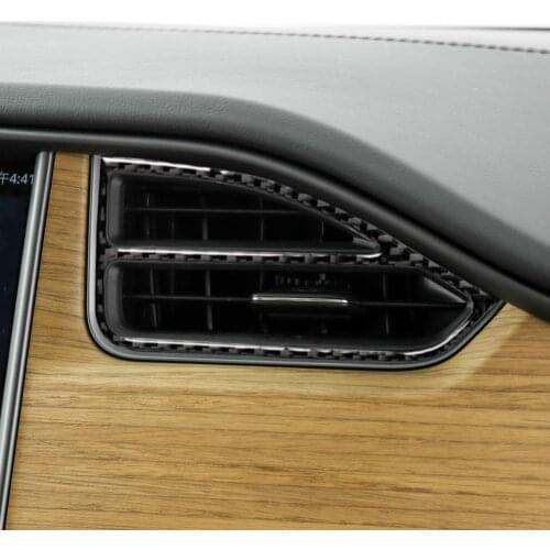 Hot Sale Air Vent Trim Delicate Design For Tesla Model X Carbon Fiber A/C Air Vent Frames Trim Cover Stickers Pack 4