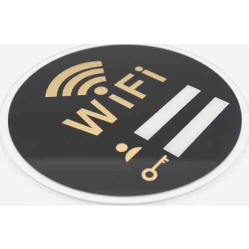 Internet Signal Indication Public Area Acrylic Wifi Password Sign/Plate Self Written 2mm Thickness Double Tape Drop Shiping
