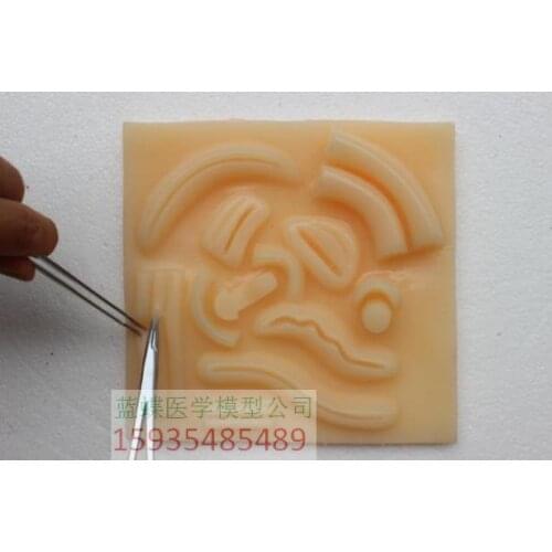 Laparoscopic suture practice silicone educational model skin suture module 3D suture practice