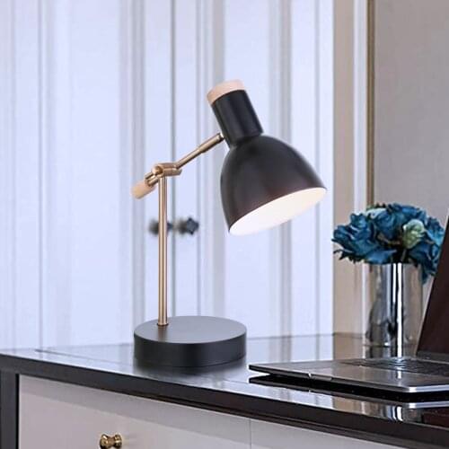 Metal adjustable table lamp Home decor modern luxury bed side metal table lamps reading lamps for bedroom