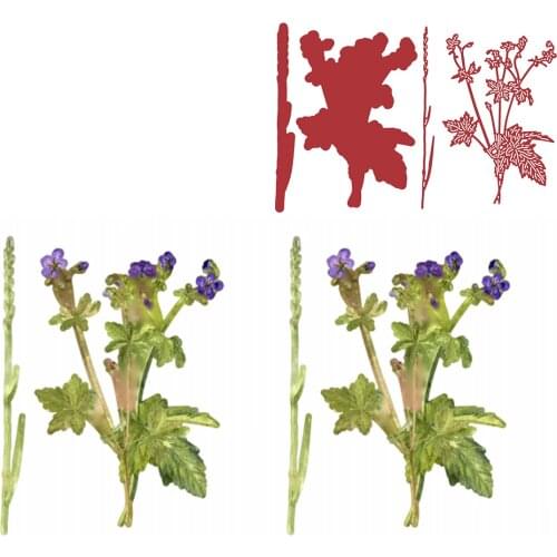 Meadow Geranium Seed Metal Cutting Dies for DIY Scrapbooking Crafts Dies Cut Stencils Maker Photo Album Template Handmade 2021