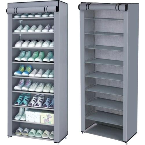 Multilayer Nonwoven Fabric Detachable Shoe Rack Dustproof Shoe Cabinet Home Standing Holder Shoes Organizer Space-saving Stander