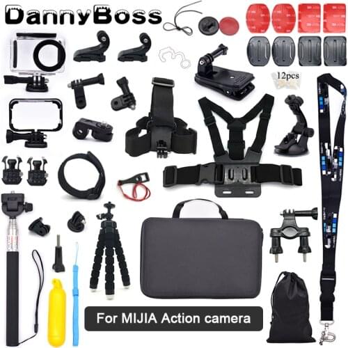 For Xiaomi MIJIA Accessories Kit Head Chest Strap Suction Cup Frame Box Tripod Mount Monopod for MIJIA Sport Camera