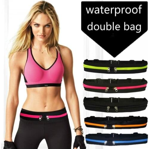 New Outdoor Running Waist Bag Waterproof Mobile Phone Holder Jogging Belt Belly Bag Women Gym Fitness Bag Lady Sport Accessories