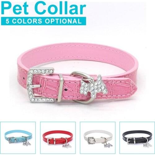 Cat Collars PU Alligator Pattern Adjustable Comfortable Dog Collar Leather Leash For Pet Metal Puppy Tag Personality Dog Product