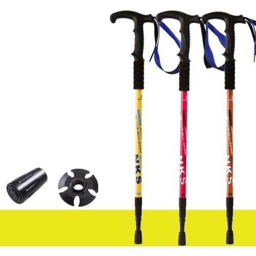 Fonoun Walking Sticks Climbing Alpenstock 65-135cm Antiskid Wear Resistance Light Shock Absorption FG27