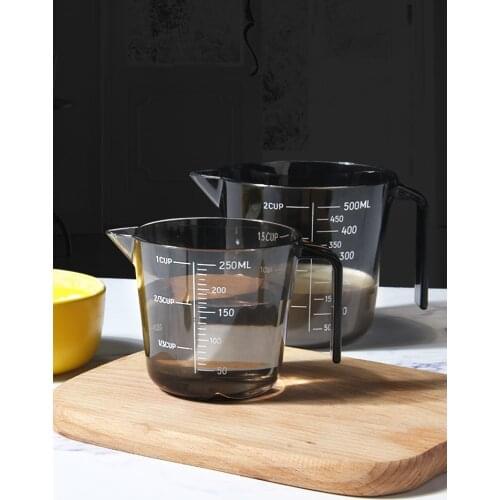250ml 500ml Plastic Measuring Cups Transparent and Graduated Small Measuring Cup Milk Tea Kitchen Baking at Home Measuring